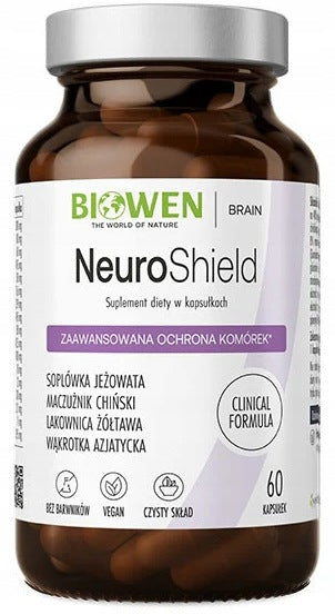 Biowen NEUROSHIELD 60 REISHI Lion's Mane CORDYCEPS Gotu Cola capsules