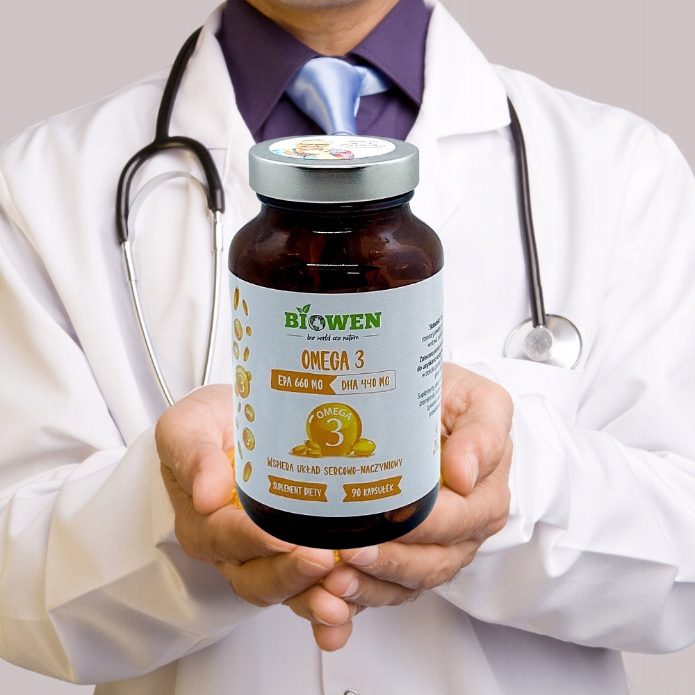 Biowen Omega 3 660mg EPA 440mg DHA 90 capsules Peruvian anchovy oil EAN (GTIN) 5904806120564