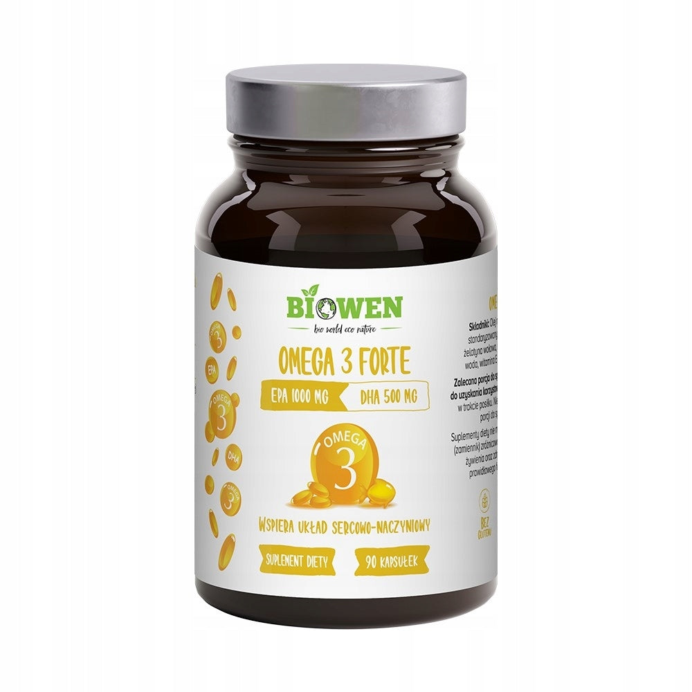 Biowen Omega 3 Forte 1000 mg EPA 500 mg DHA 90 capsules Packaging status original