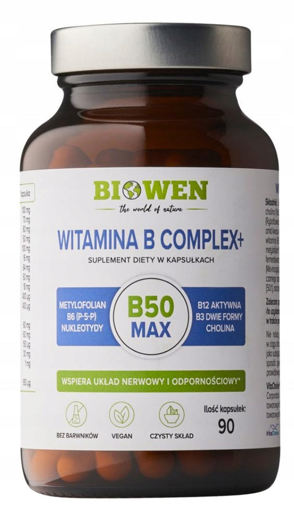 Biowen VITAMIN B complex B50 methyl TMG B1 B2 B3 B5 B6 Packaging status original