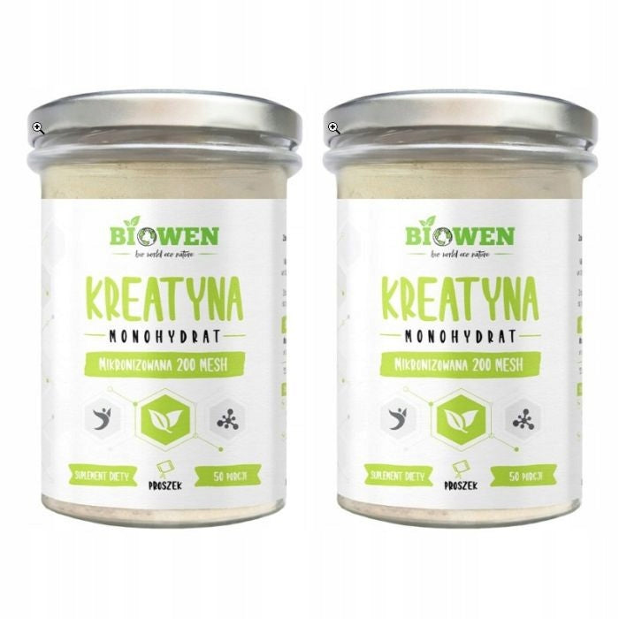Biowen micronized creatine 200 mesh monohydrate powder SET 2x 250g #