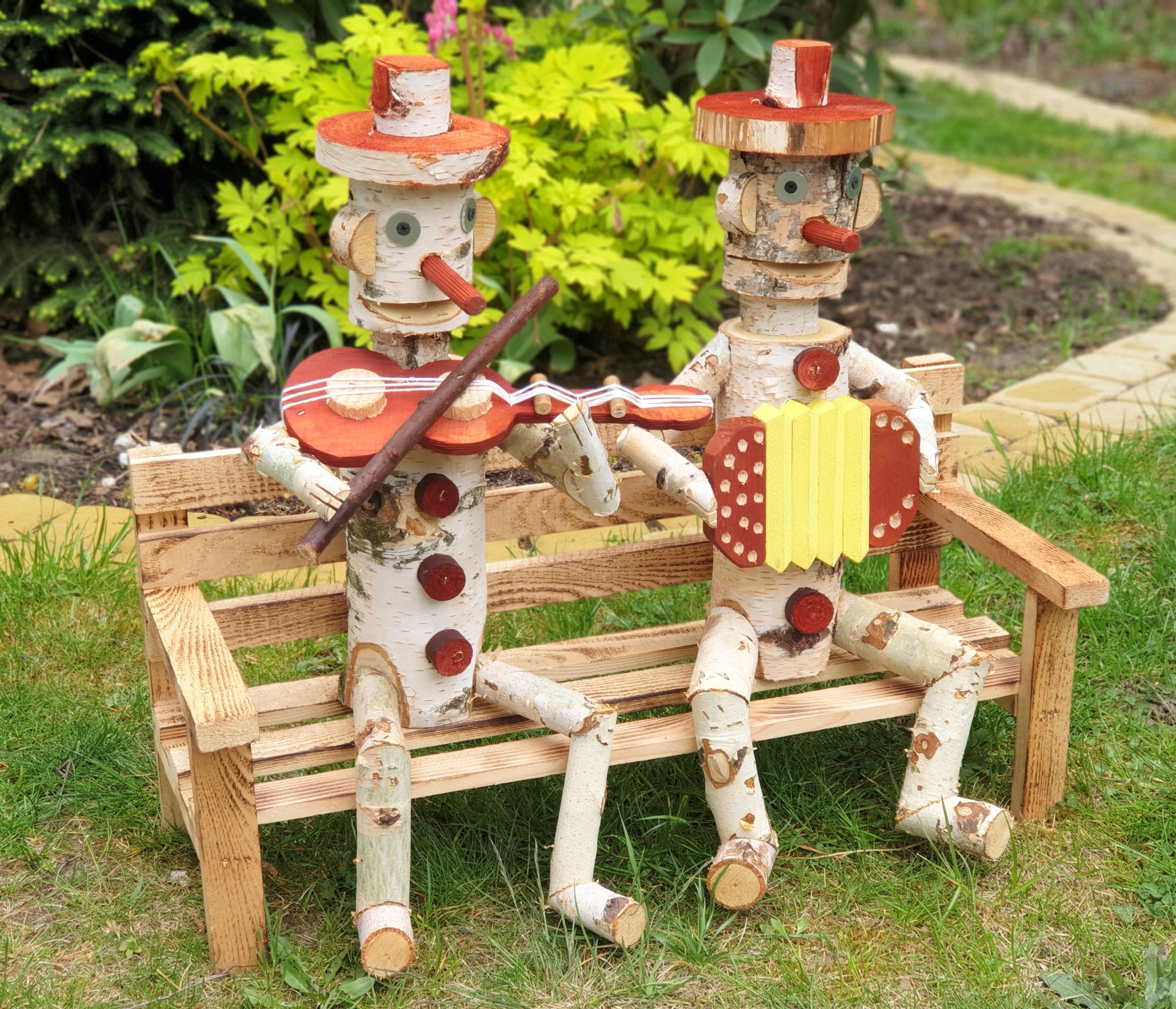 Birch Rompers Bench Large Decoration Garden Ornament