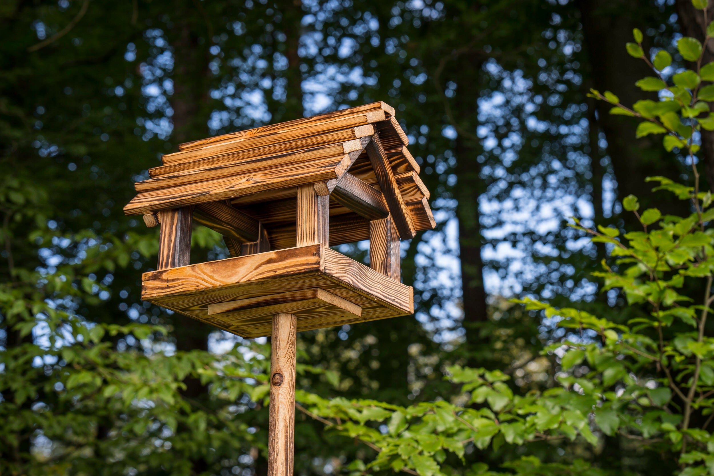 Bird Feeder Grain Large Standing Tan Solid + Sunflower 200g Manufacturer code Karmnik opalany stojący