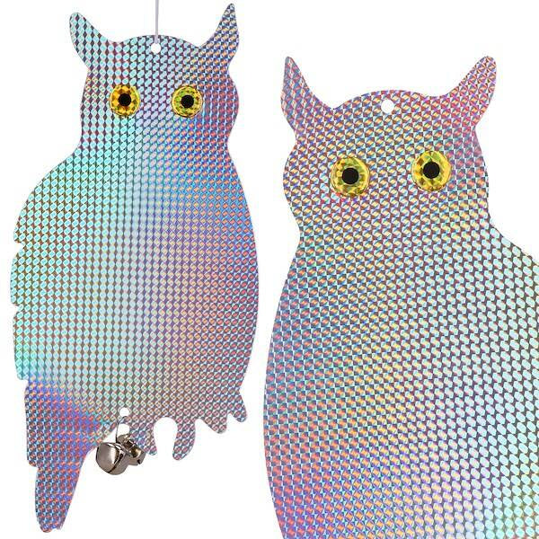 Bird repellent owl hologram hanging reflective pigeon starlings 41cm Kind repellent