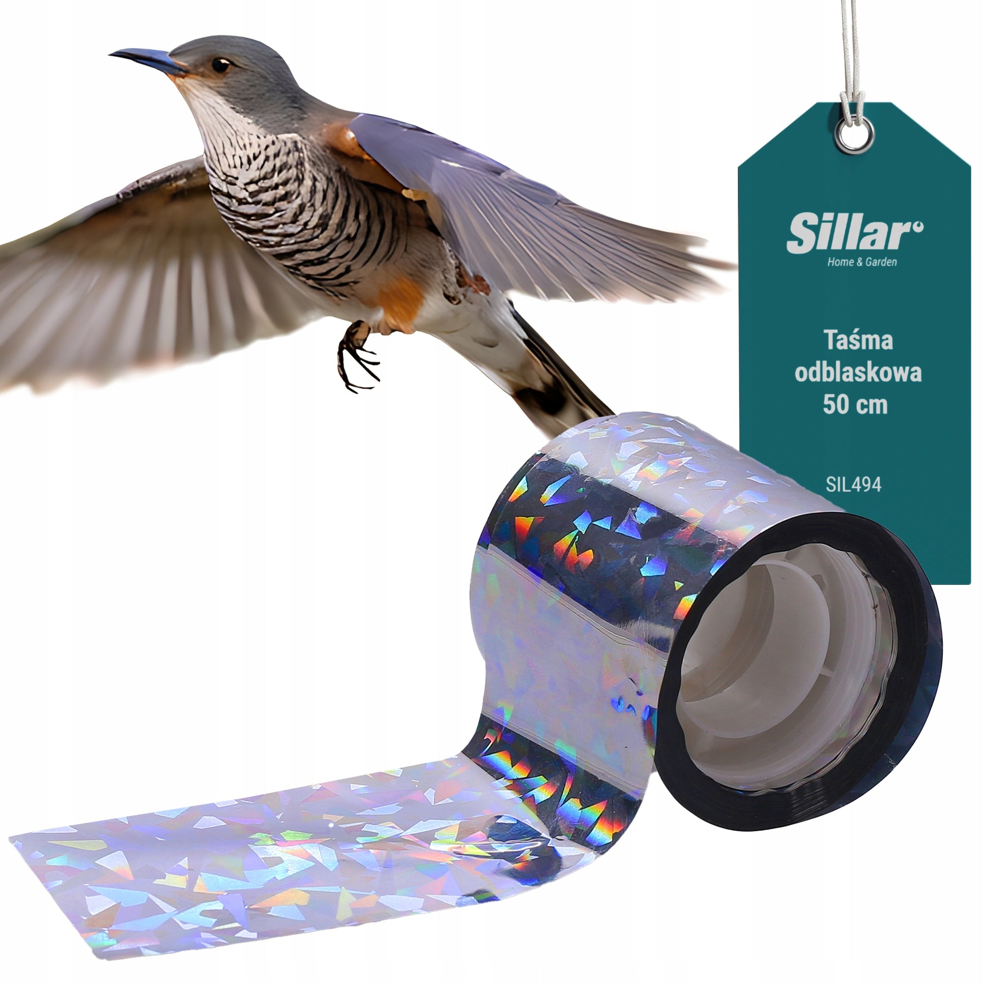 Bird repellent tape 4,8cm 50m bird repellent for garden Sillar 2x EAN (GTIN) 5902668025591