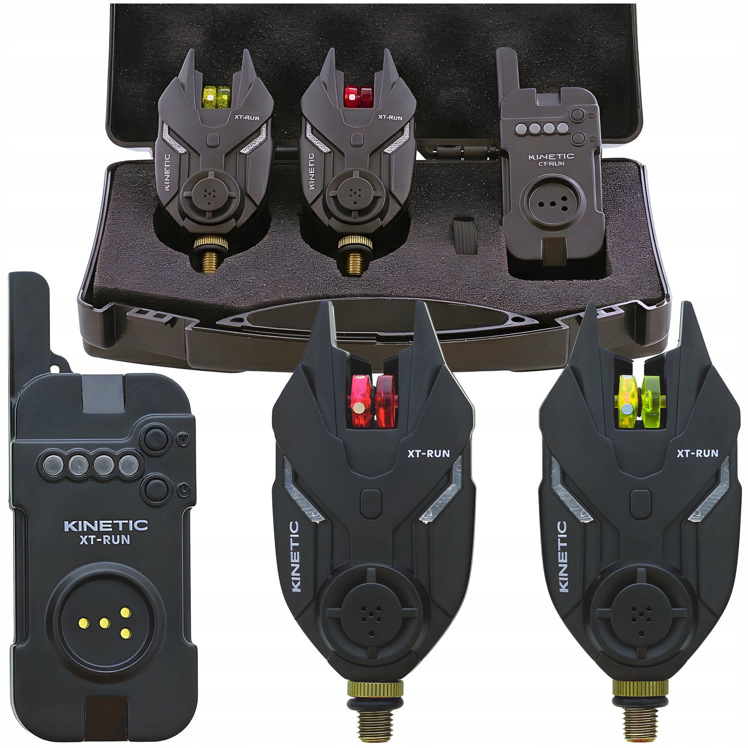 Bite Alarms with Controller 2+1 Feeder Sensor Fishing Indicator Set