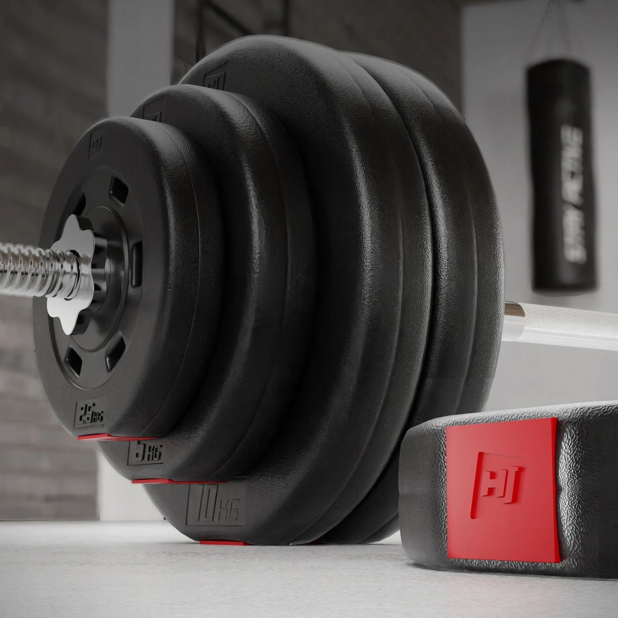 Bituminous Load Composite Plate Set 30kg HopSport for Barbell Manufacturer code Set A