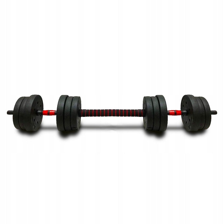 Bituminous adjustable dumbbells with connector 2x10kg dumbbell barbell SET 20kg Model Hantle bitumiczne 2X10 Z - 2