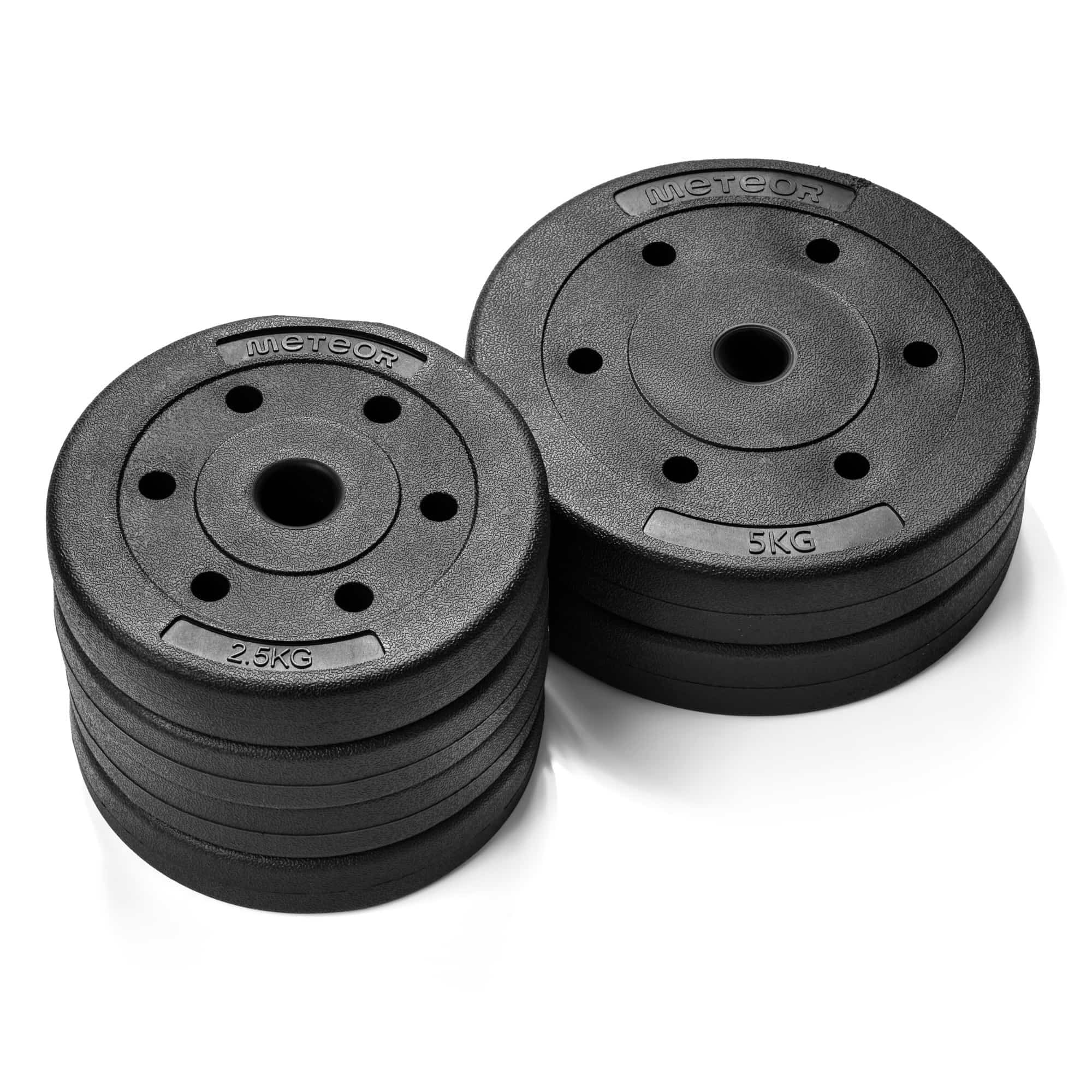 Bituminous load set bituminous plates for barbell weights 20 kg Packaging status original