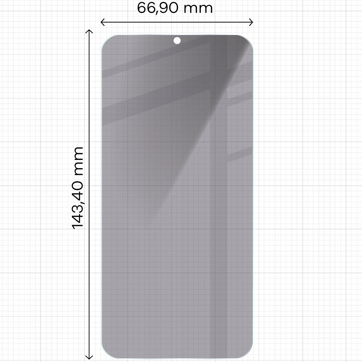 Bizon Privacy Glass for Galaxy S25 / S24, Glass, 9H Tempered Glass Packaging status original