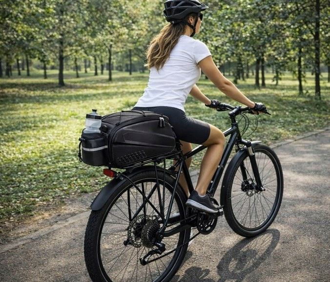 Black 10-Liter Rear Bike Rack Bag with Zipper Manufacturer code 5907769384905