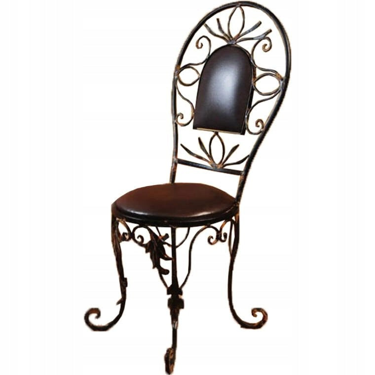 Black Antiqued Metalloplasty Children's Highchair with Eco Leather