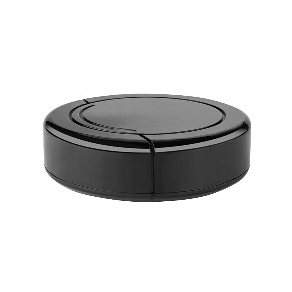 Black Automatic Robot Vacuum Cleaner with Strong Suction for Home Floors