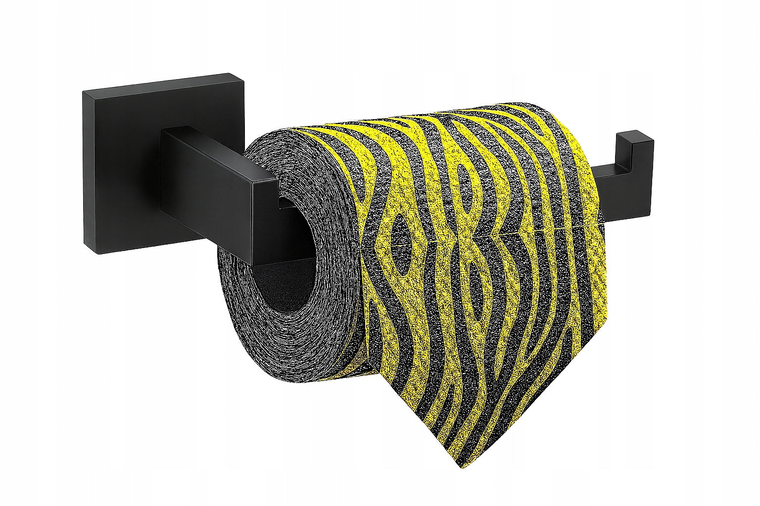 Black Bathroom Paper Holder CARO Metal Pin Mount