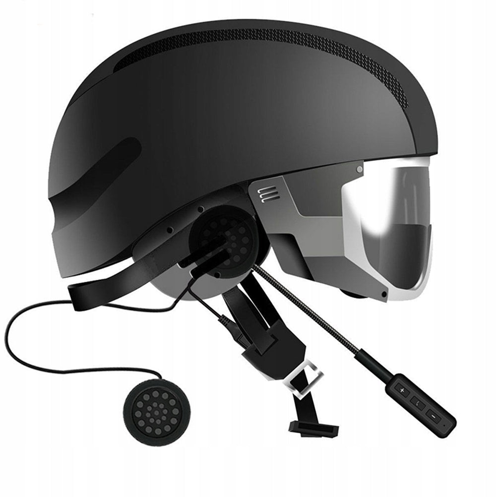 Black Bluetooth Helmet Headset with Noise Reduction and Long Battery Charging time 1 h