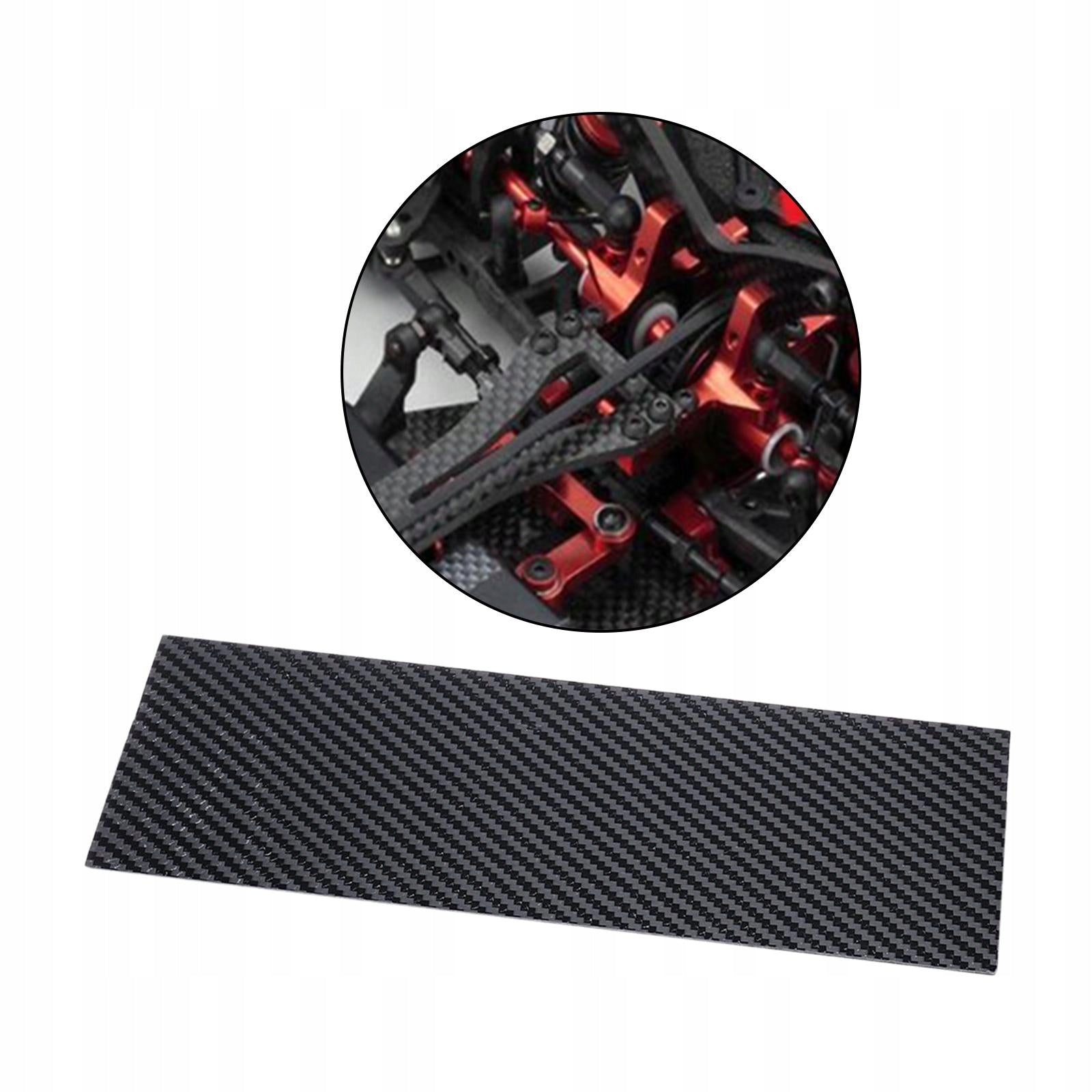 Black Carbon Fibre Sheet Sheet (25mmx1mm) Shock Resistance 0.5mm 100x250mm Brand no brand