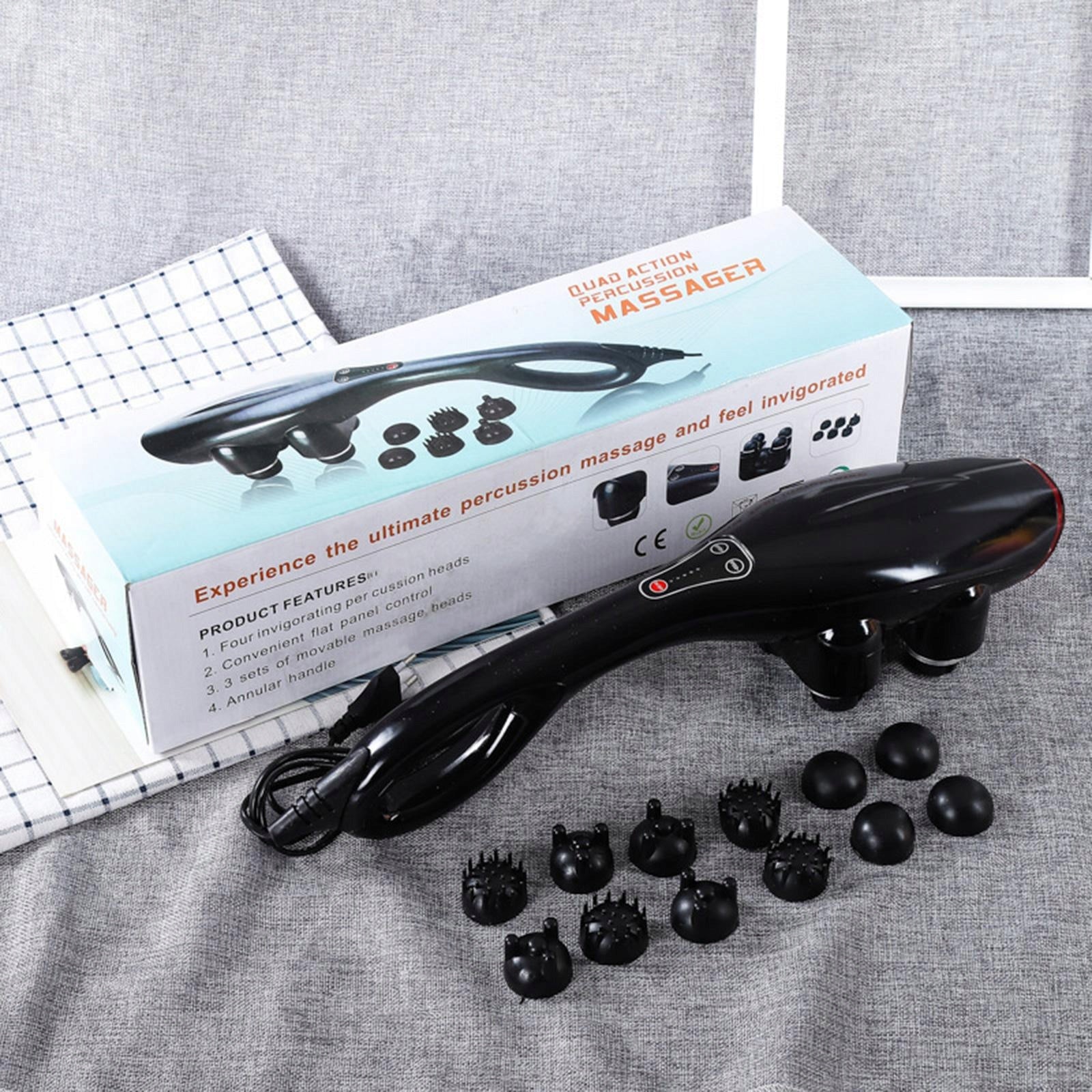 Black Electric Massage Machine Handheld Neck Back Massage Low Level Model łatwy w użyciu Ciało Ramię Noga Stopa Ramię Biodra