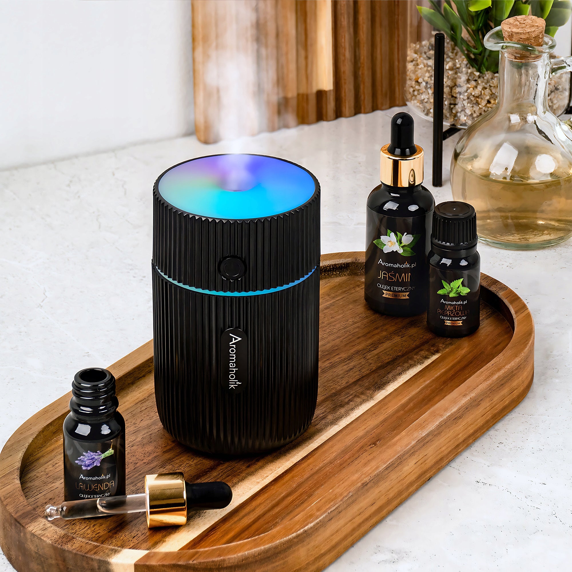 Black Fragrance Diffuser For LED Essential Oils Medical device no
