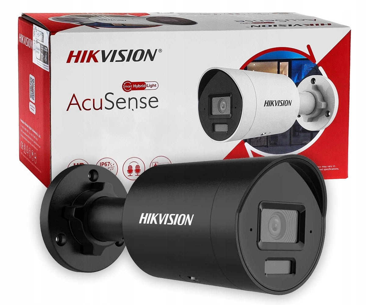 Black IP Camera Hikvision DS-2CD2083G2-LI2U 8Mpx AcuSense PoE Analytics Packaging status original