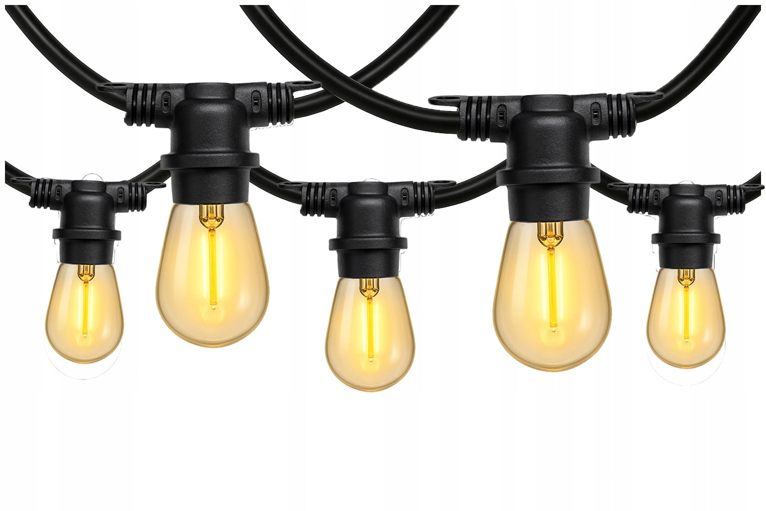 Black Light Chain Garland 10m 20 Bulbs Plastic Filament 1Watt