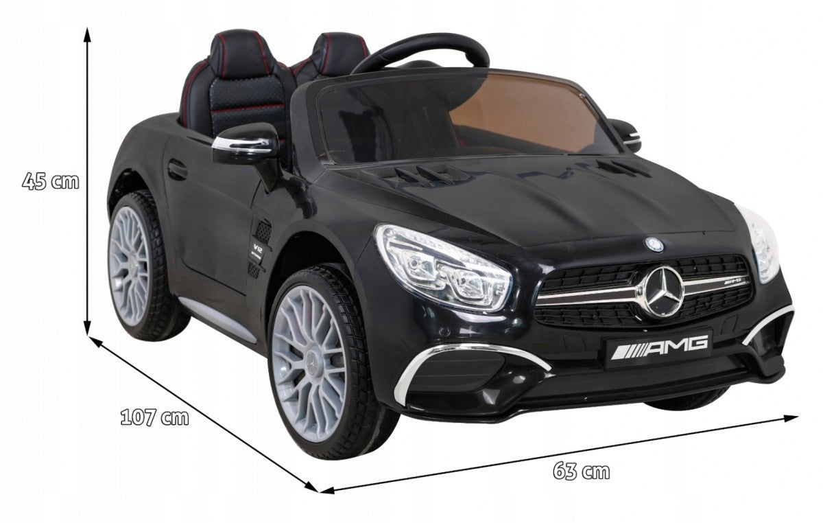 Black Mercedes Benz AMG SL65 S electric for children + Pilot Batteries included yes