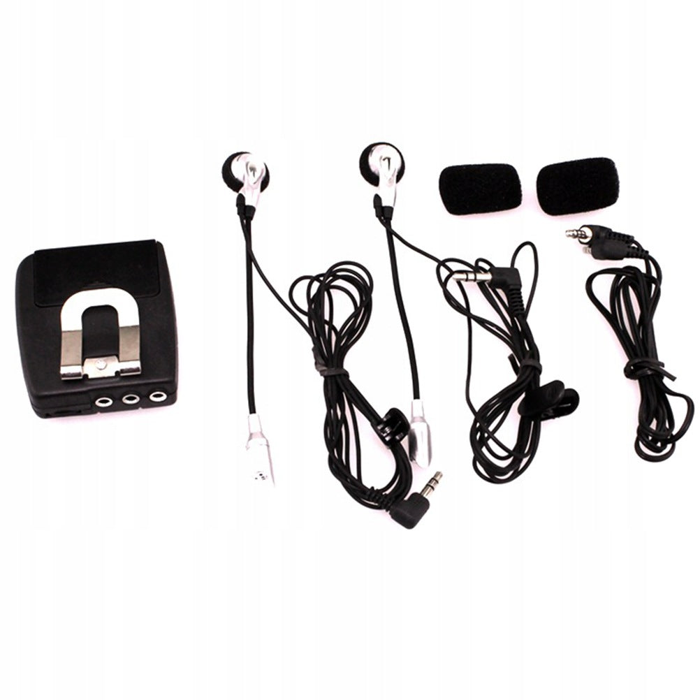 Black Motorcycle Wired Walkie Talkie Helmet Intercom Headset Manufacturer no brand
