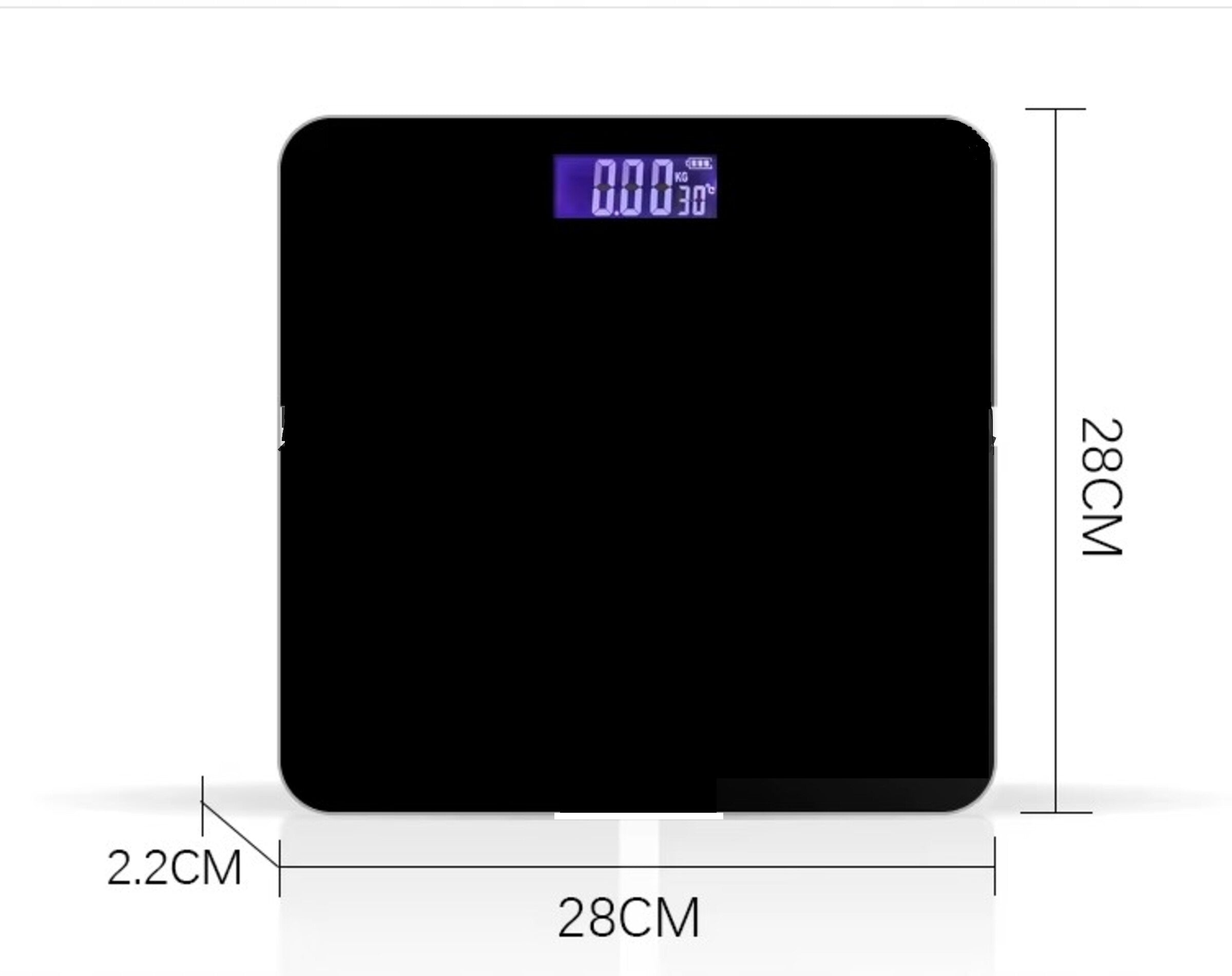 Black Night 180 kg Glass Bathroom Scale Powered by 2xAAA Packaging status original