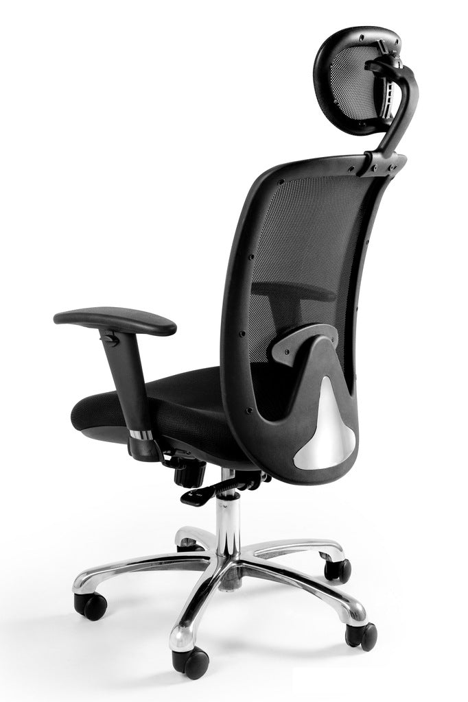 Black Office Chair EXPANDER Swivel with Adjustable Lumbar Support Brand Unique