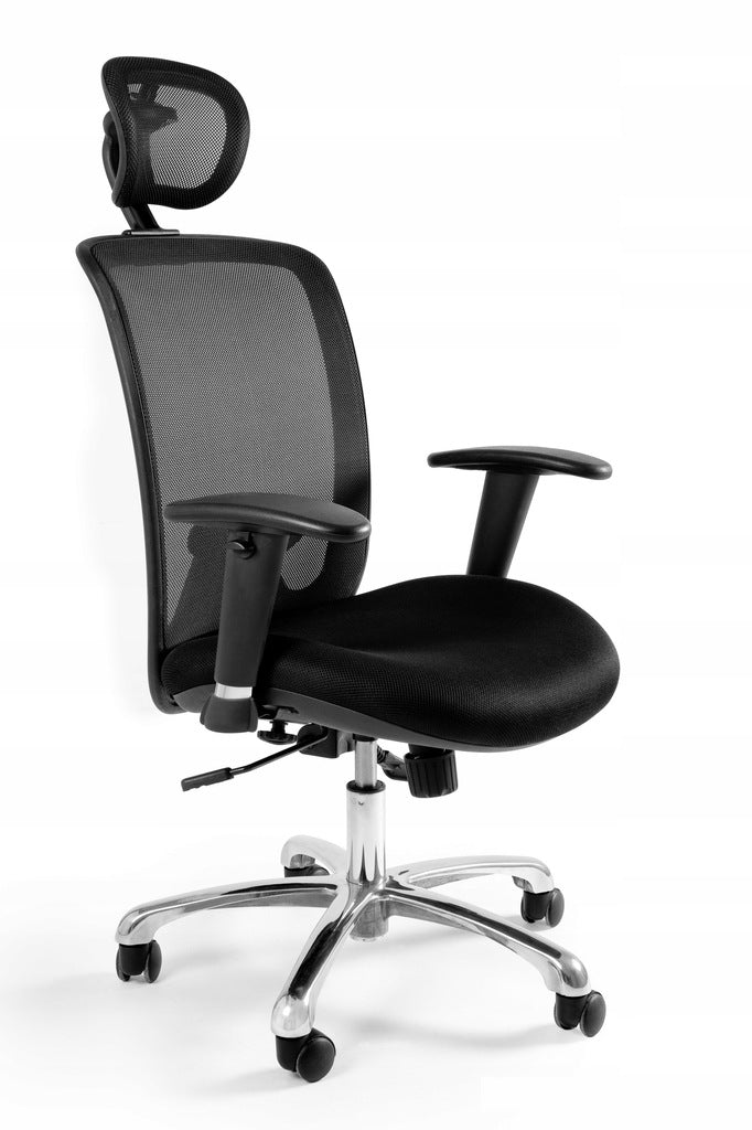 Black Office Chair EXPANDER Swivel with Adjustable Lumbar Support