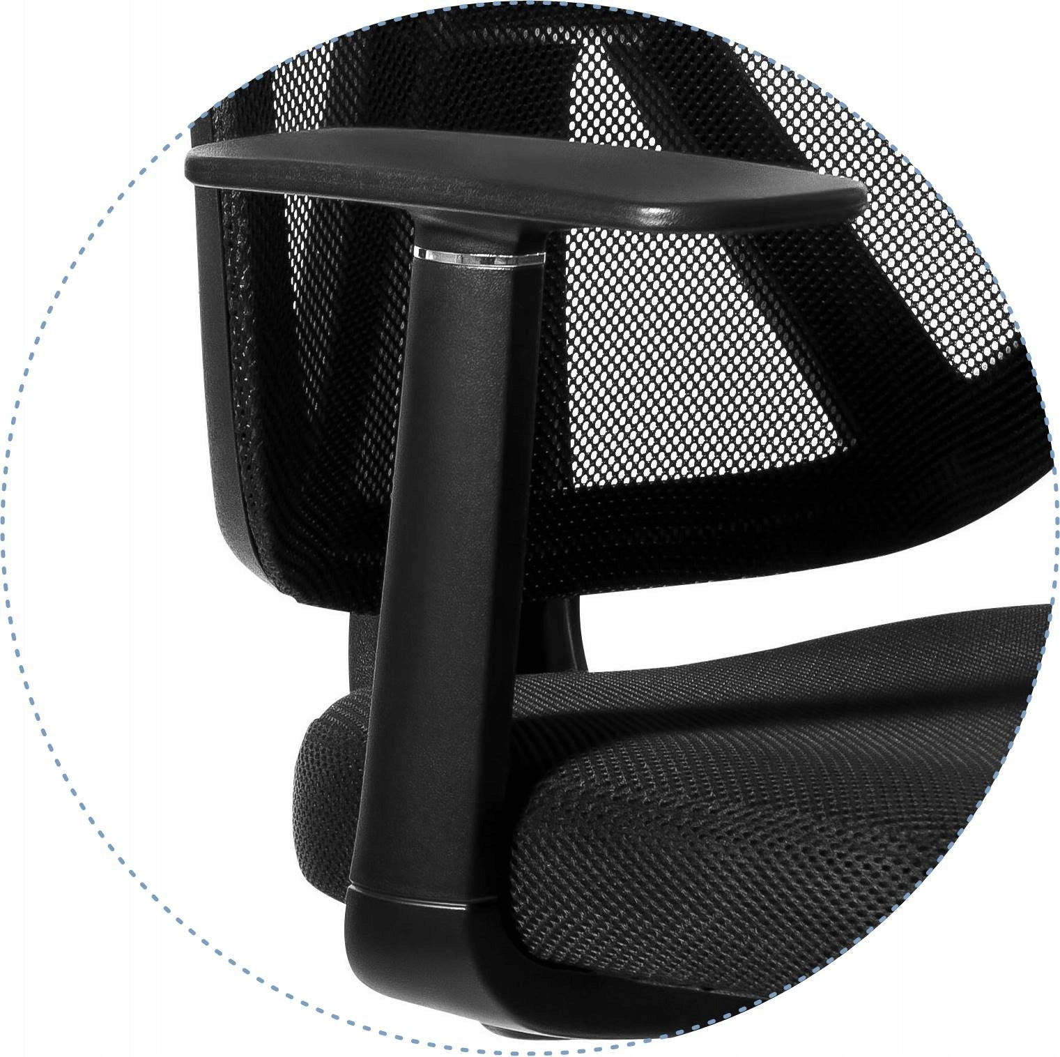 Black Office Chair with Mesh and Fabric Rotary Worker Low 130kg Manufacturer code FB-HO-01