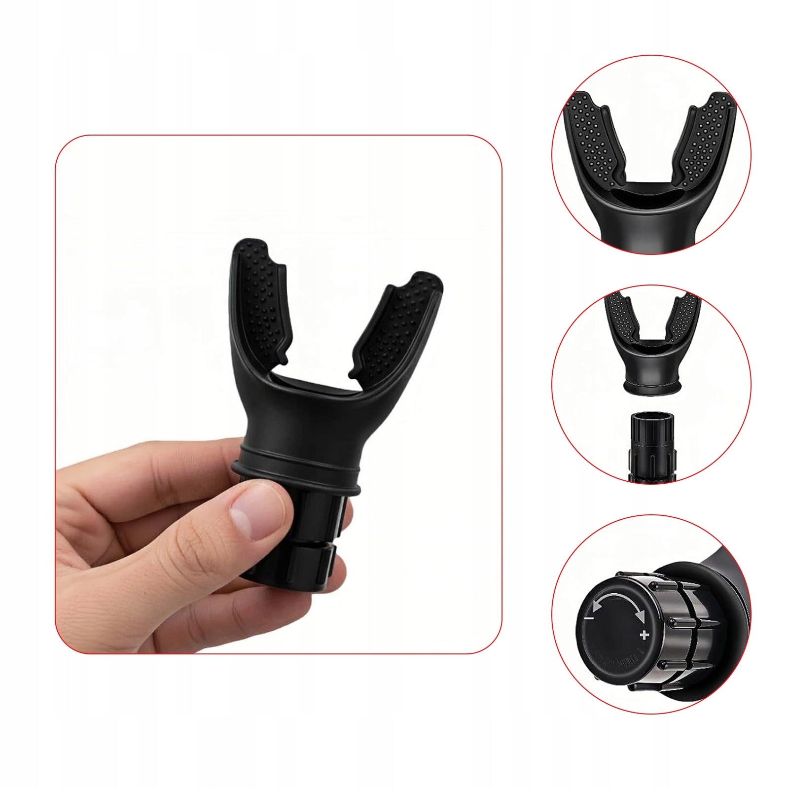 Black Portable Breathing Trainer Lung Exerciser for Running Workout Weight 40 g