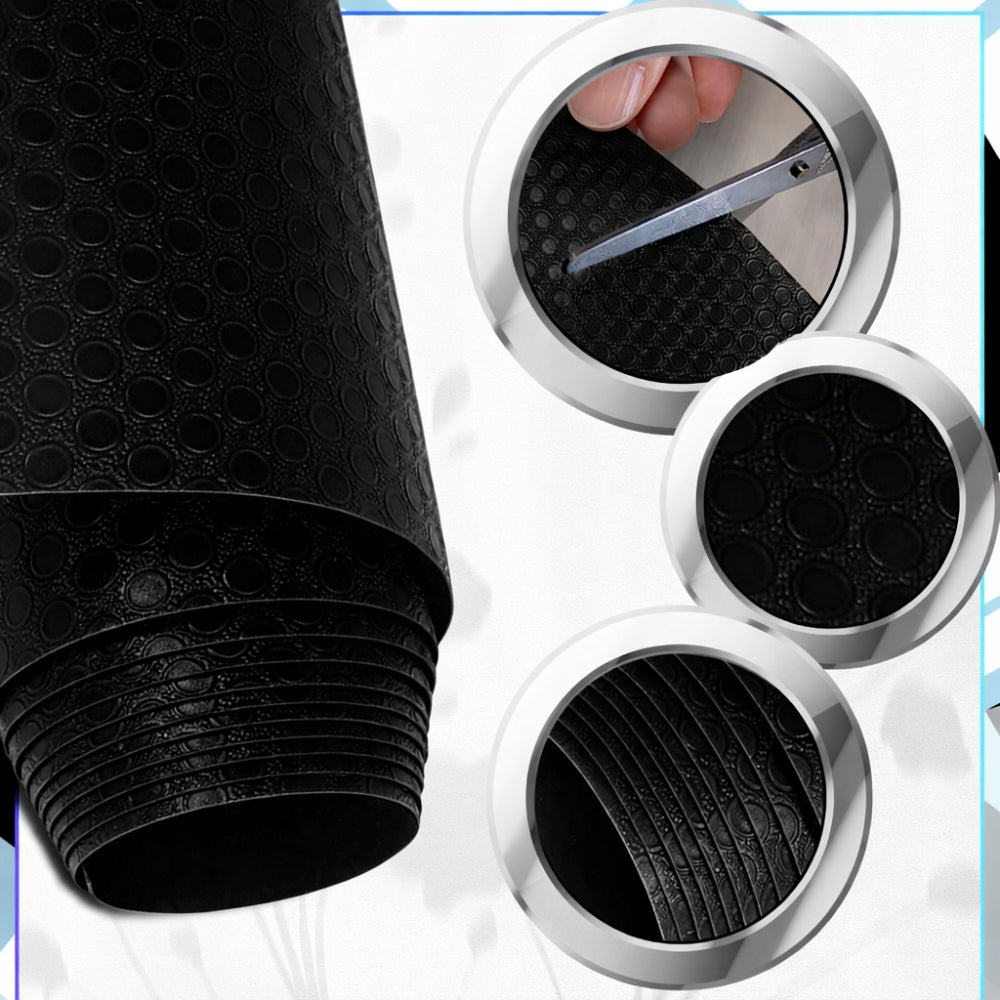 Black Protective Mat For Drawers Cabinets Non-Slip 400x50cm Stain Resistant Length 400 cm