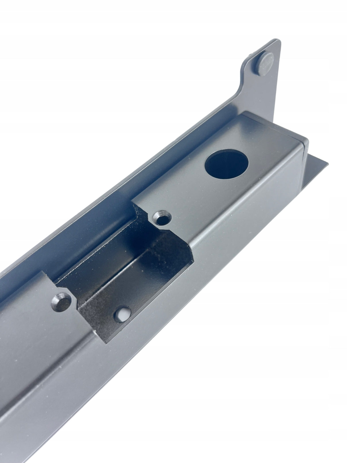 Black RAL 9005 L350 electric strike cassette for gates, fences and doors Manufacturer code KE2809005