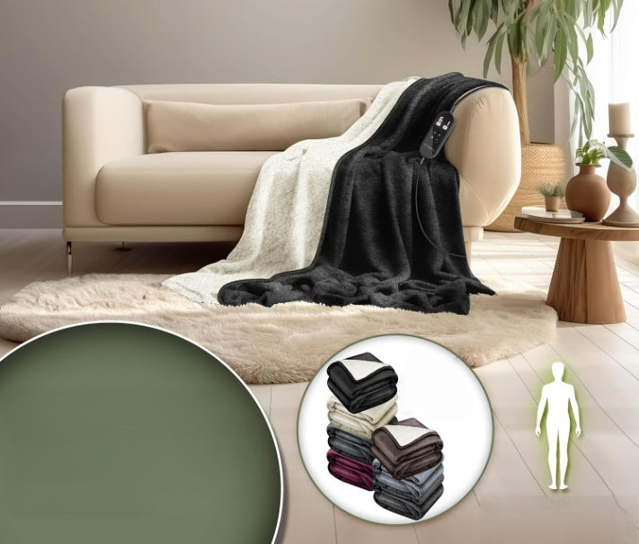 Black Thermal Heating Blanket 180cm x 130cm With 9 Temperature Degrees Manufacturer code ASDFQ