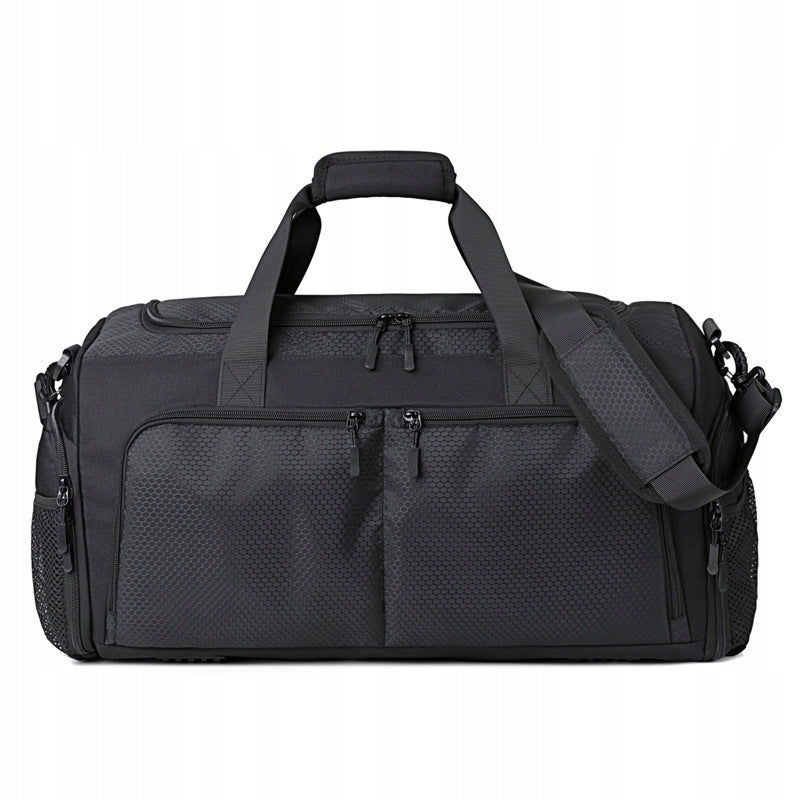 Black Travel Sports Bag with Shoulder Strap Color black