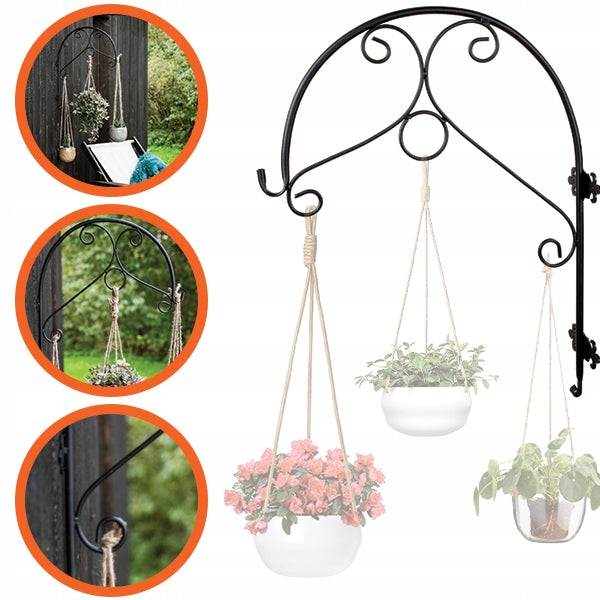 Black Wall Hanger Hook Holder for Flower Pots Flowers Lanterns