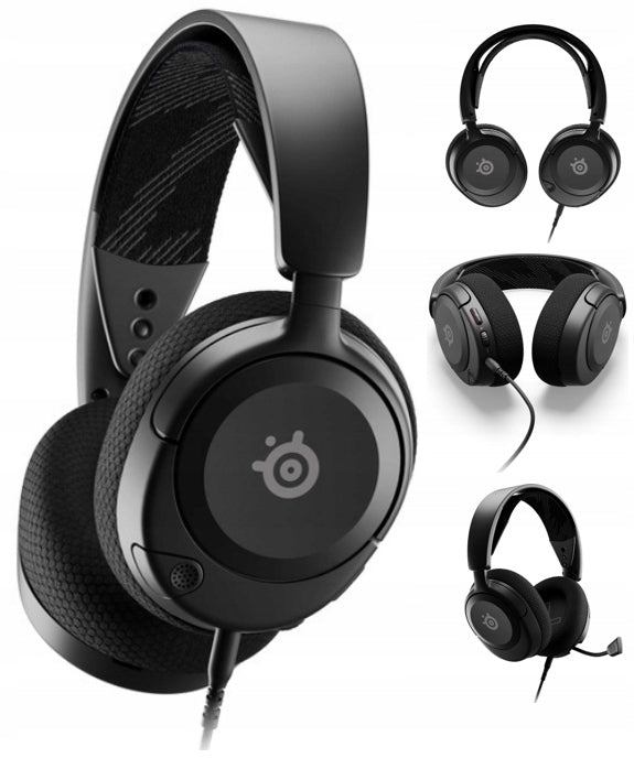 Black Wired On-Ear Headphones SteelSeries Arctis Nova 1 PC PS Xbox