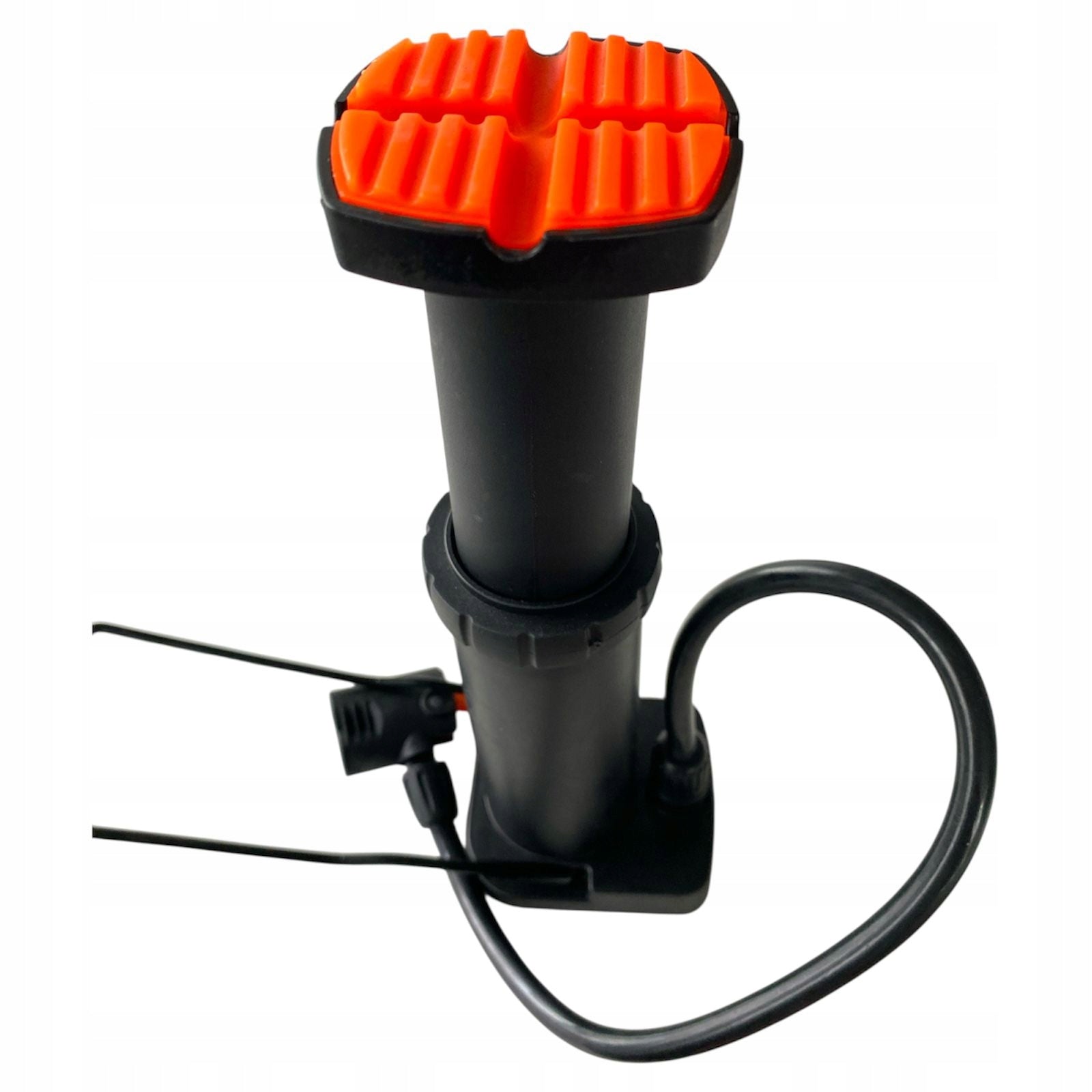 Black and orange bicycle pump + 2 tips Packaging status original