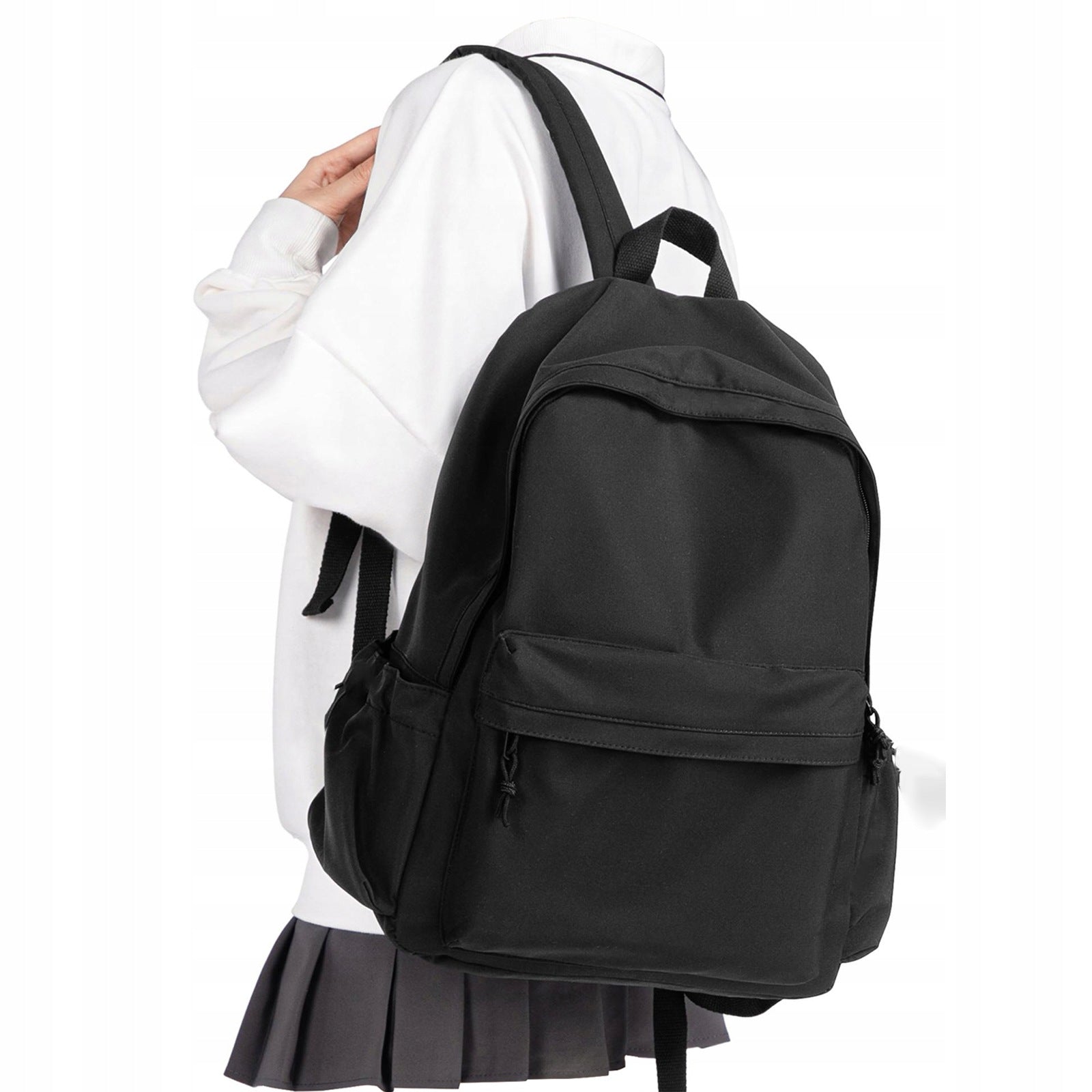 Black backpack for women school backpack boys girls laptop backpack men