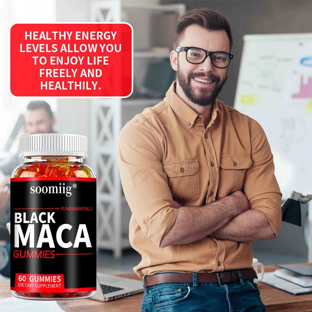 Black gummies with matzah – relieve stress, increase energy and efficiency, reduce Expiration date at least 1 year from the date of purchase