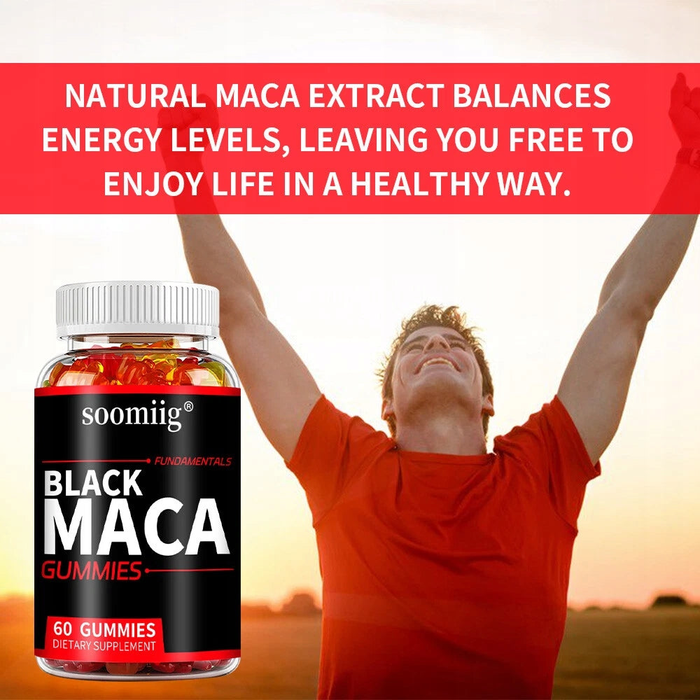 Black gummies with matzah – relieve stress, increase energy and efficiency, reduce Packaging status original