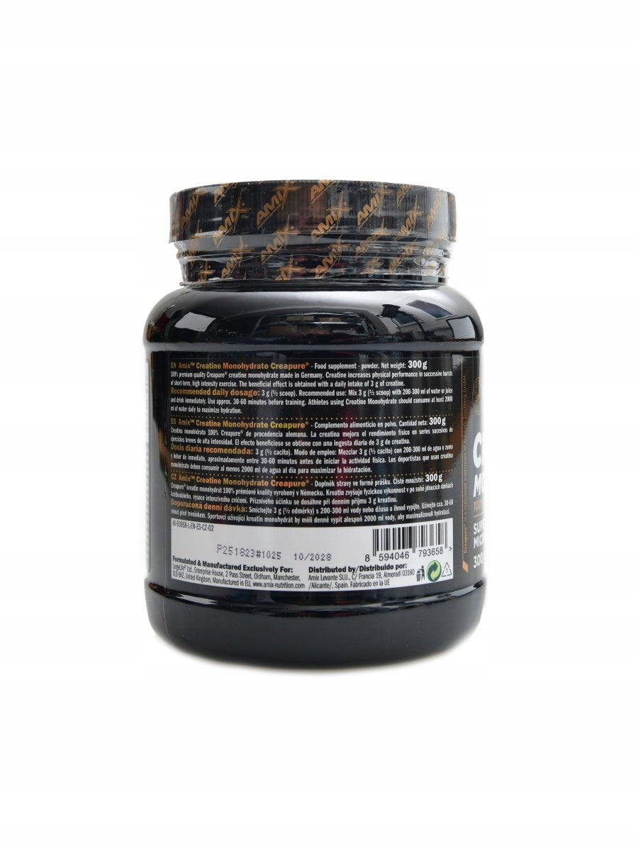 Black line Creatine Monohydrate CreaPure powder 300 g Packaging status original