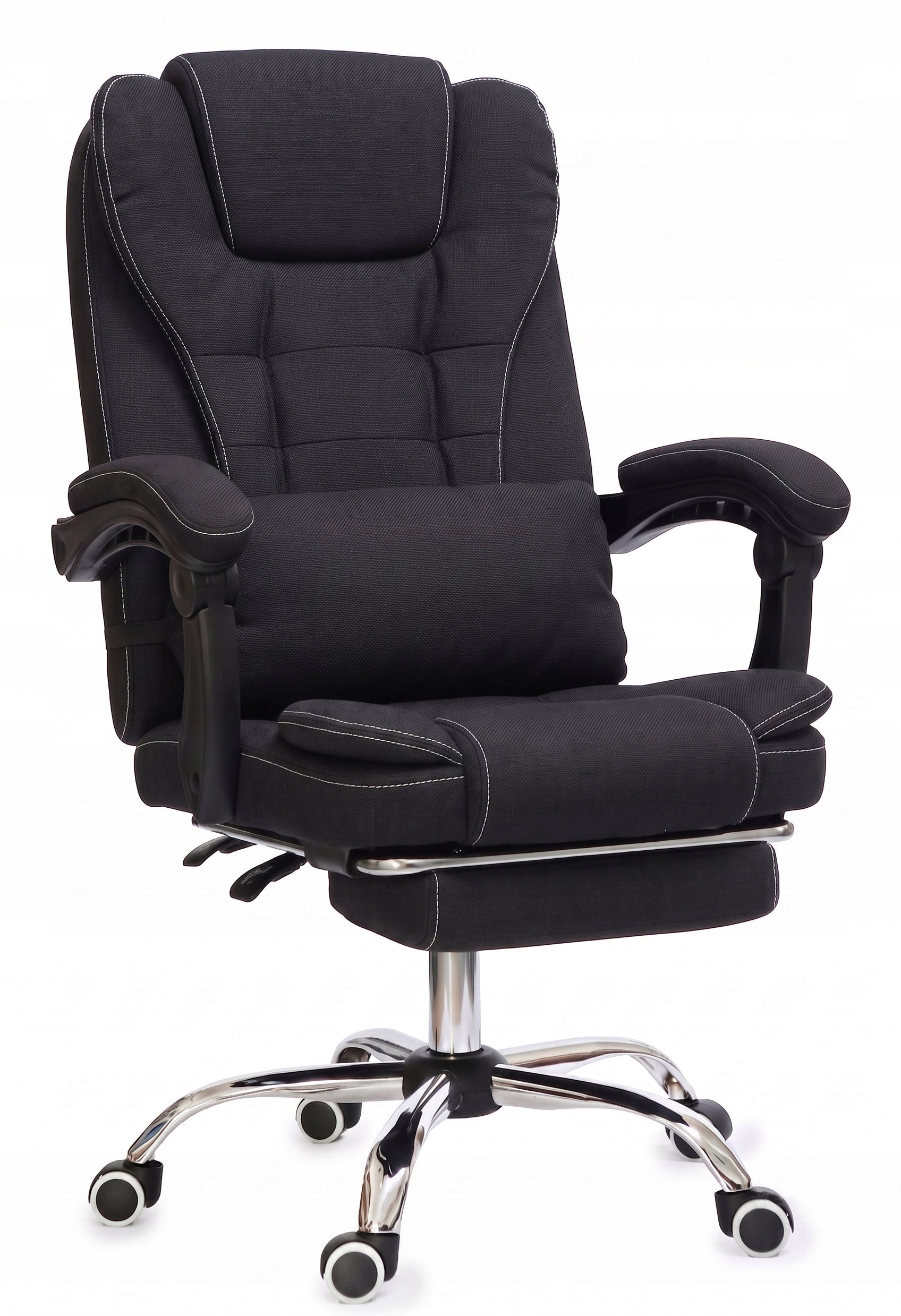Black material comfortable office chair with footrest and cushion NBR004W-HT Packaging status original