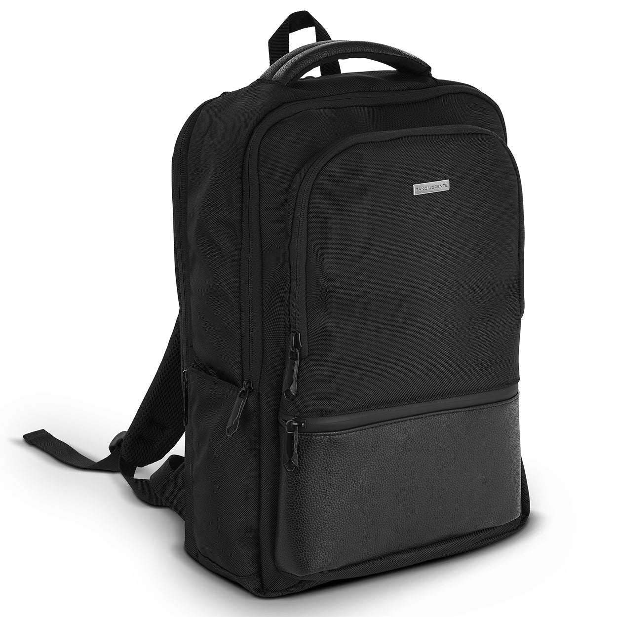 Black men's backpack with laptop space and USB connector Pako Lorente