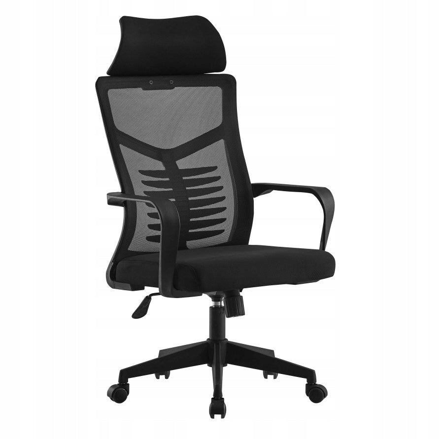 Black mesh swivel chair with height adjustment and armrests Manufacturer code 5904996027193