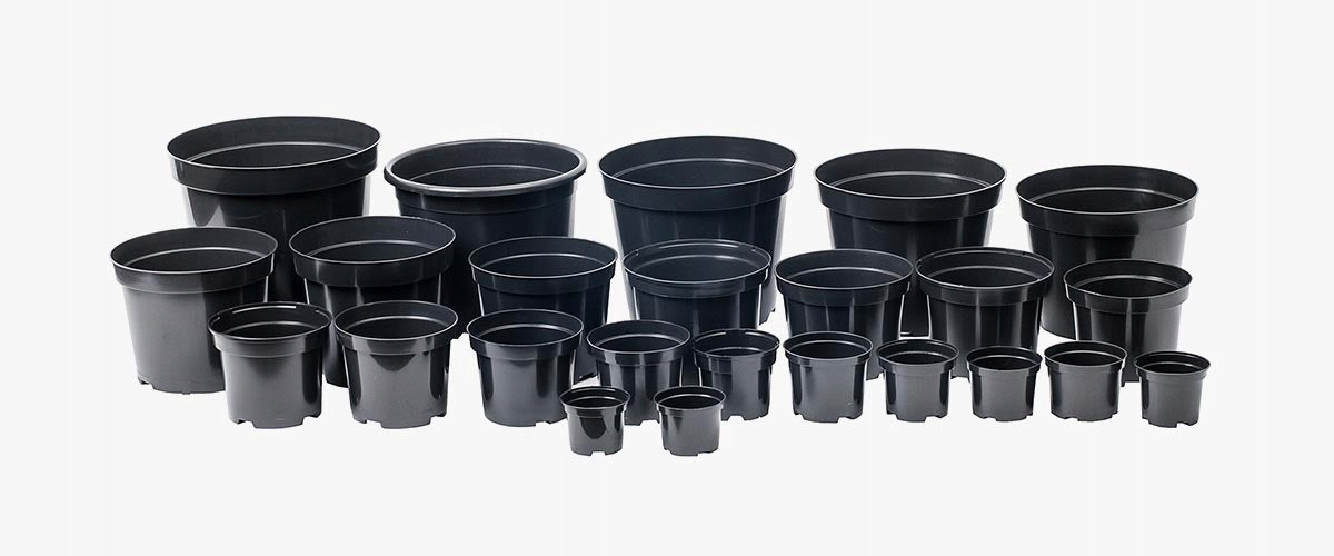 Black production pots 18 cm 2.5l, 10 pieces Product width 18 cm