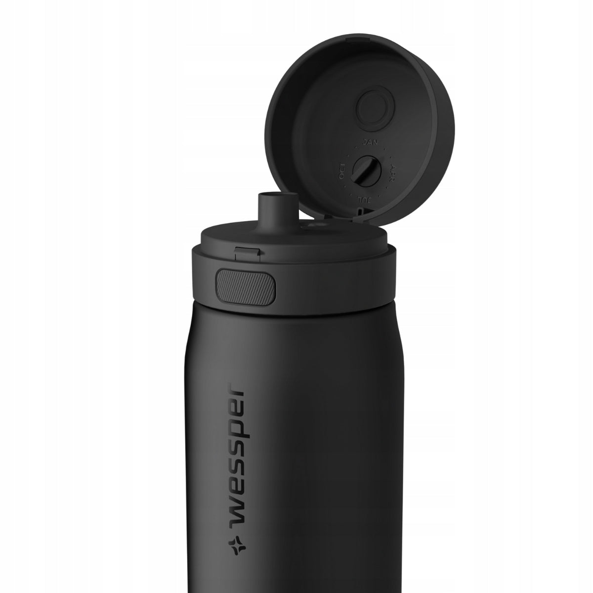 Black water filter bottle Wessper 1000 ml, water filter bottle Manufacturer code WES273-1000-BK