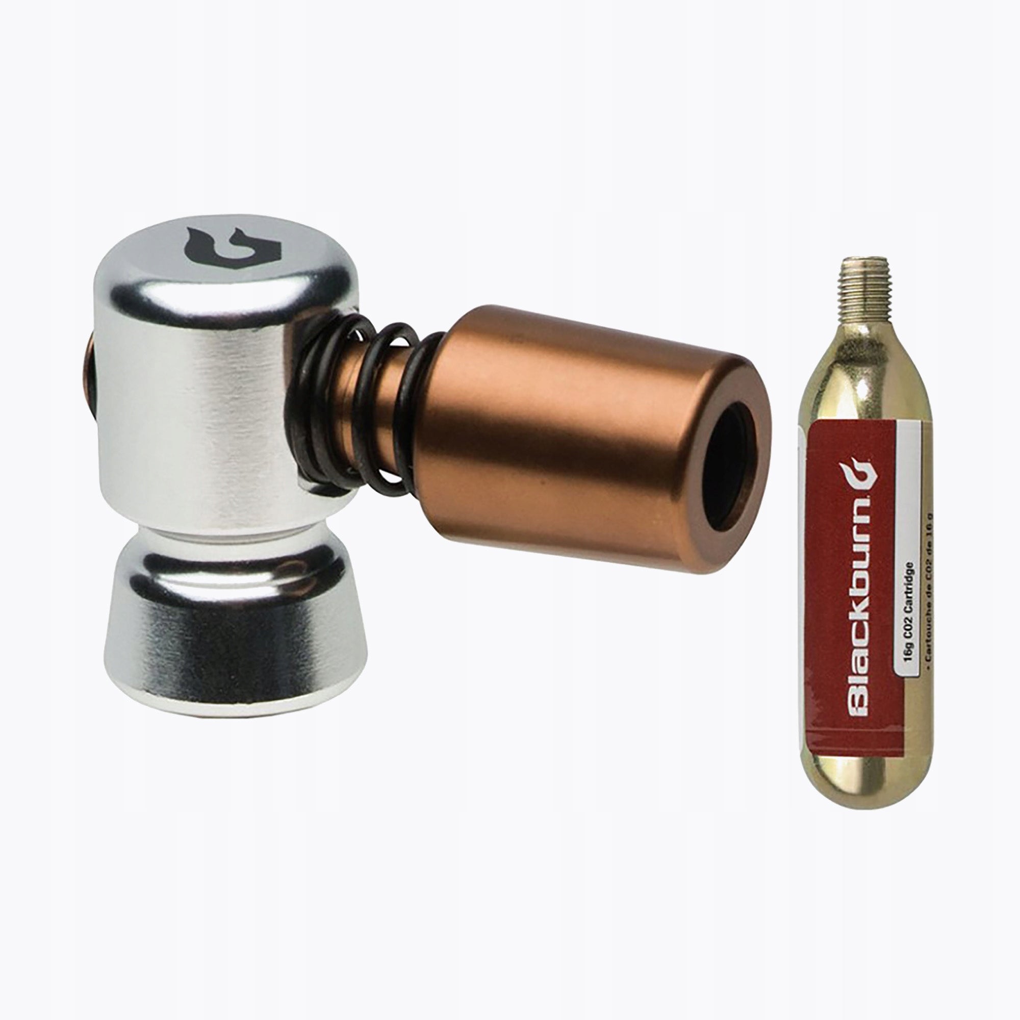 Blackburn Wayside CO2 bicycle pump + 1 cartridge 16g silver OS Color gray