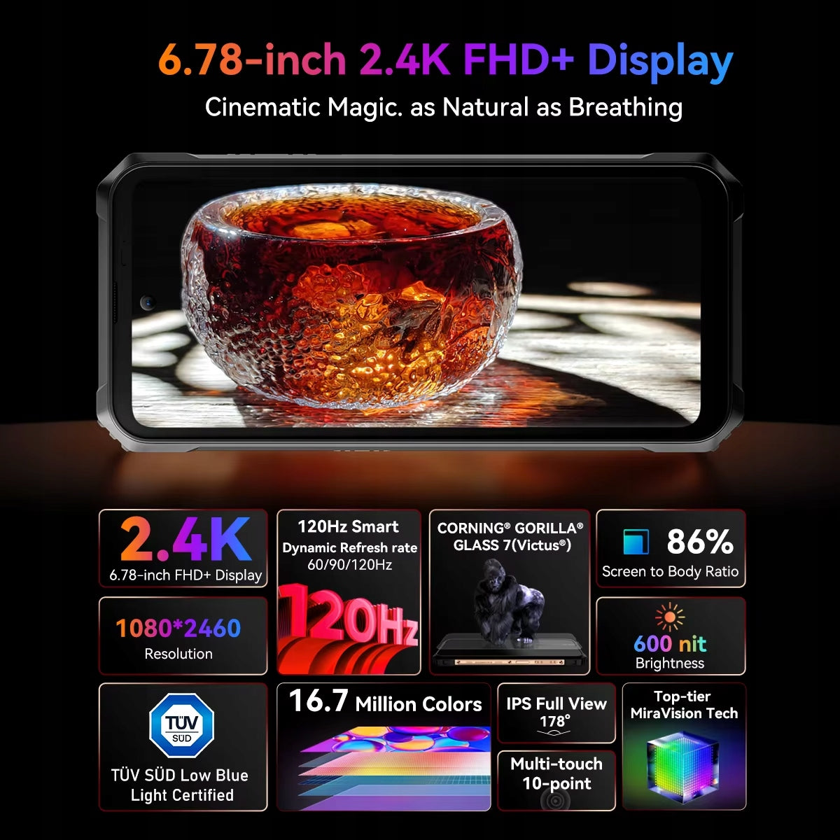 Blackview BL9000 PRO 5G Rugged Phone 12GB RAM 512GB Gold Brand Blackview
