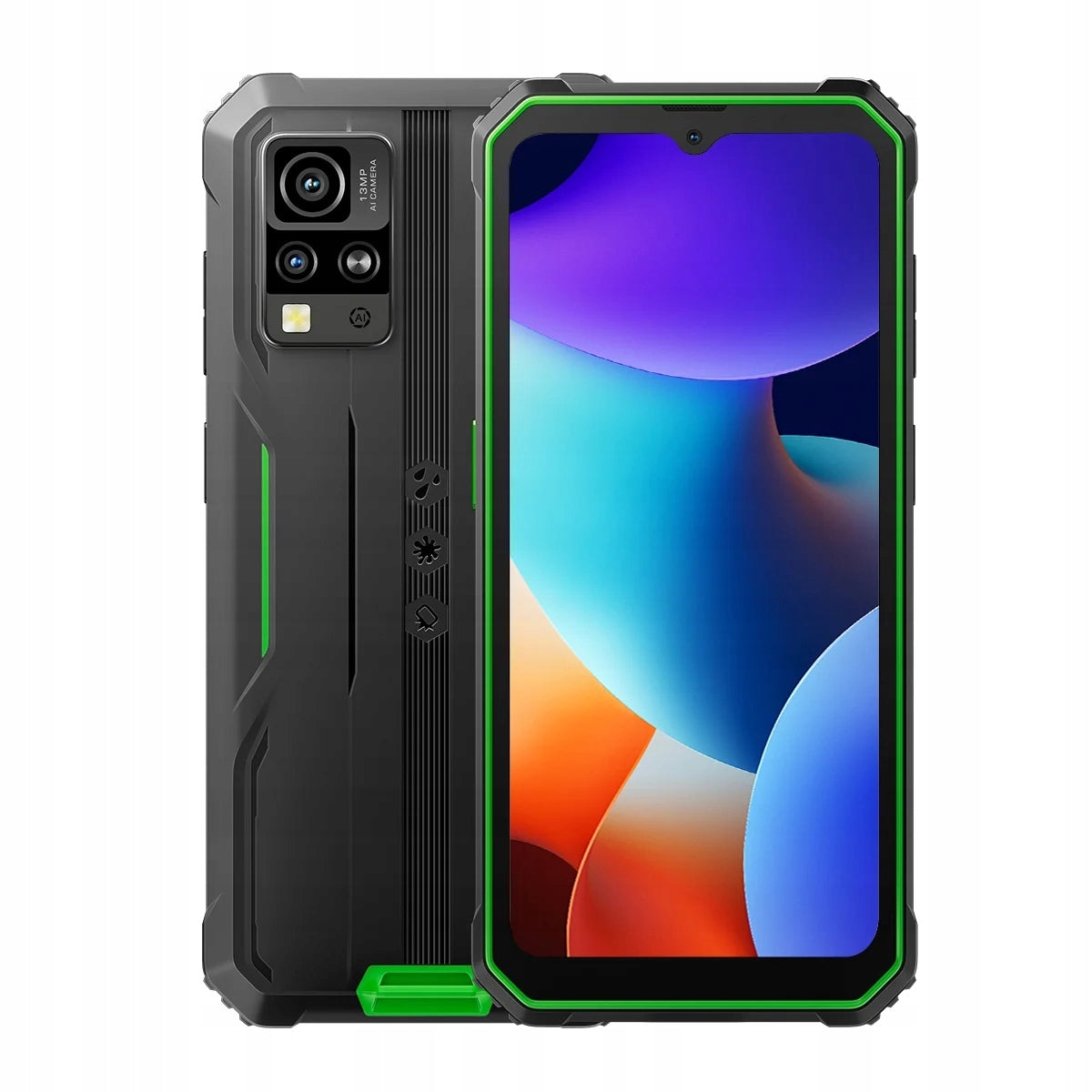Blackview BV4800 PRO, 6.56'' Display, 4GB RAM 128GB Storage, 5180mAh Battery, Android 14 - Green
